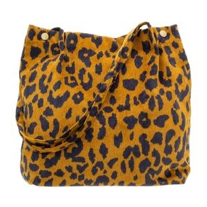 Leopard Corduroy Tote Bag